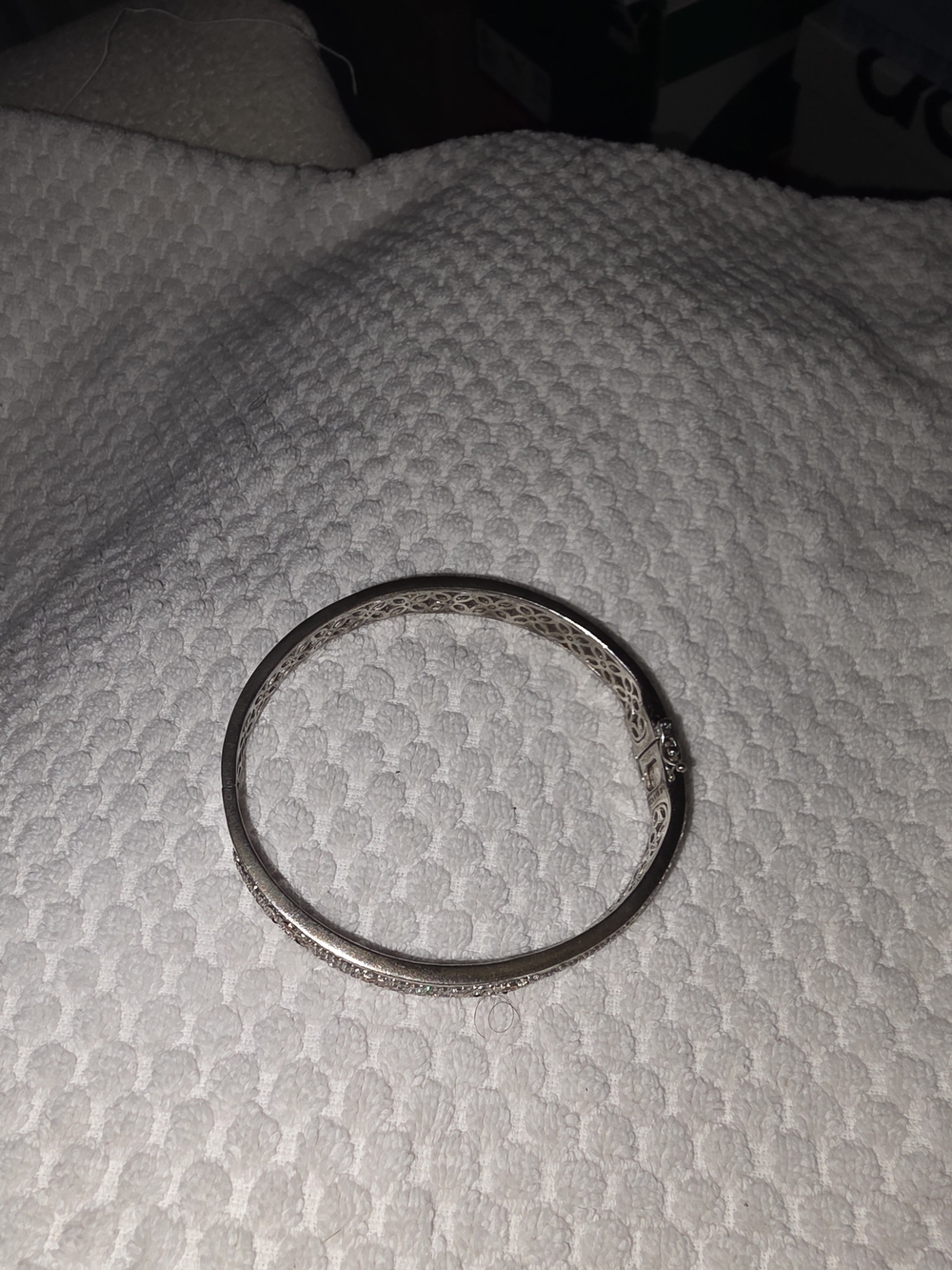 Rare Authentic Sanrio Hello Kitty Diamonique 925 Sterling Silver CZ Pavé Bangle - Picture 3 of 7